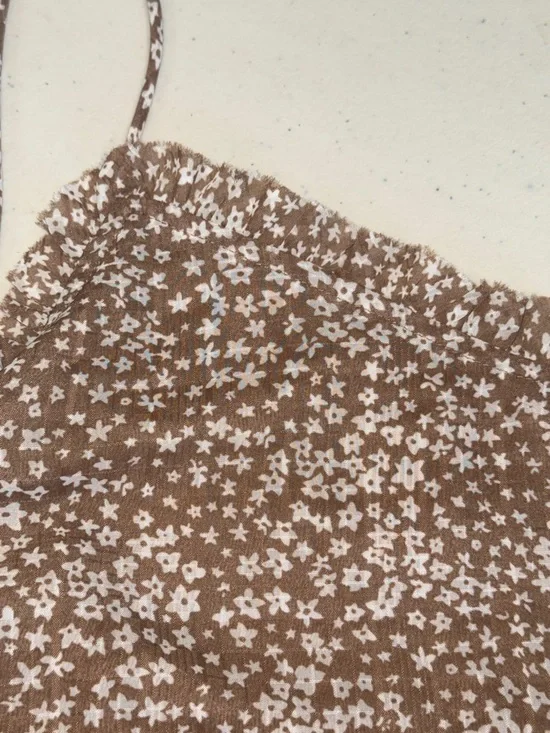 Flawless Brown Speckled Maxi Dress - Sleeveless Flow - Picture 7 of 7